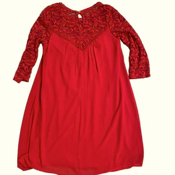 As U Wish Red Dress with Lace - Picture 5 of 5
